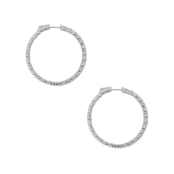 Large diamond hoop earrings