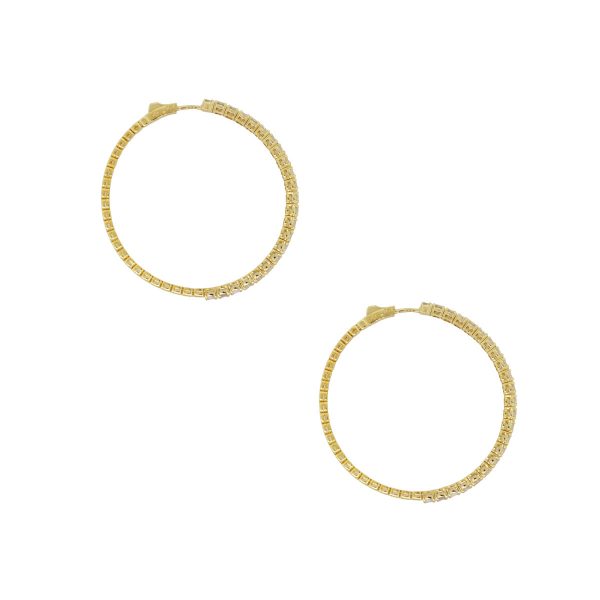 inside out diamond hoop earrings