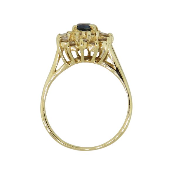 yellow gold sapphire diamond ring