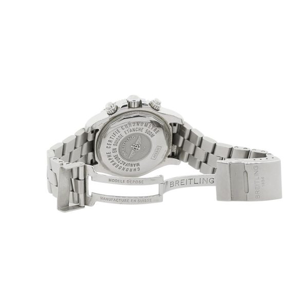 stainless steel breitling watch