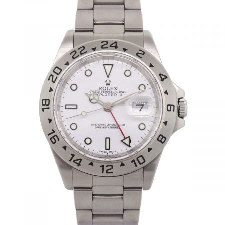 Rolex 16570 Explorer II White Dial Stainless Steel Watch