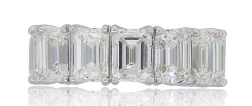 emerald diamond eternity ring
