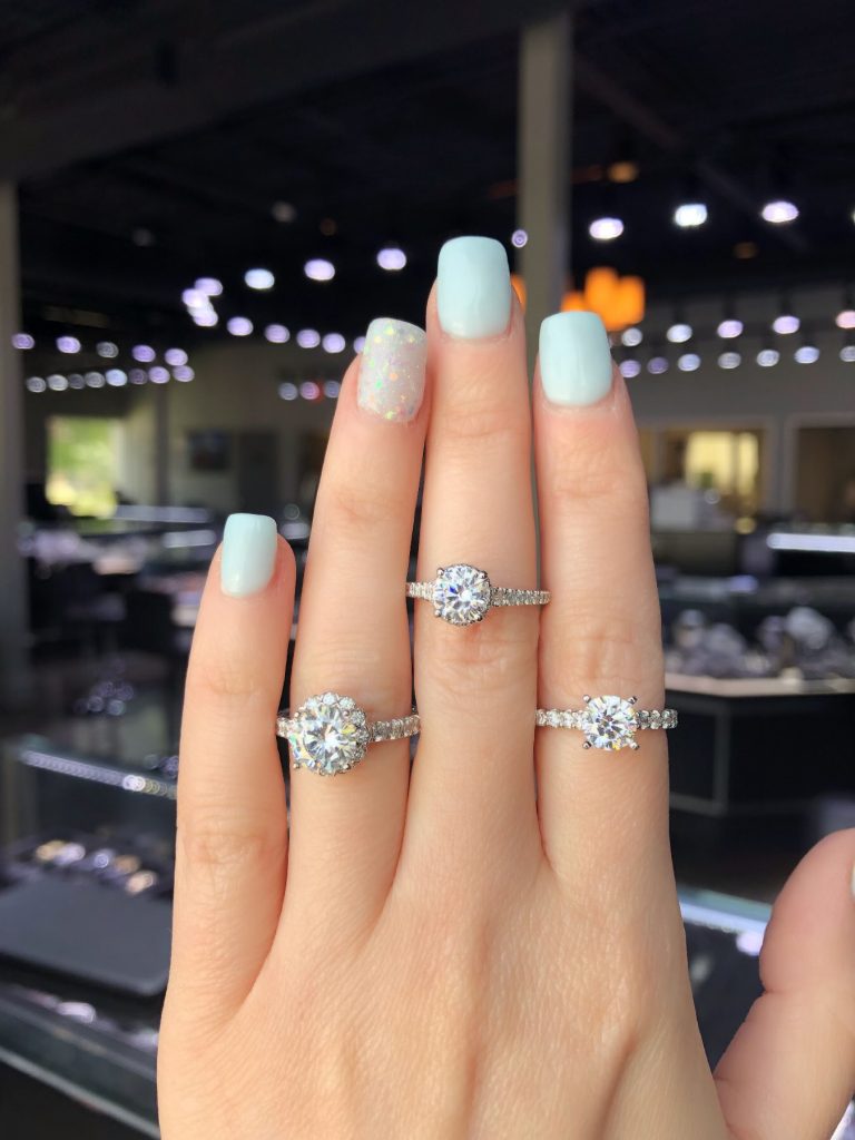 round engagement ring near me