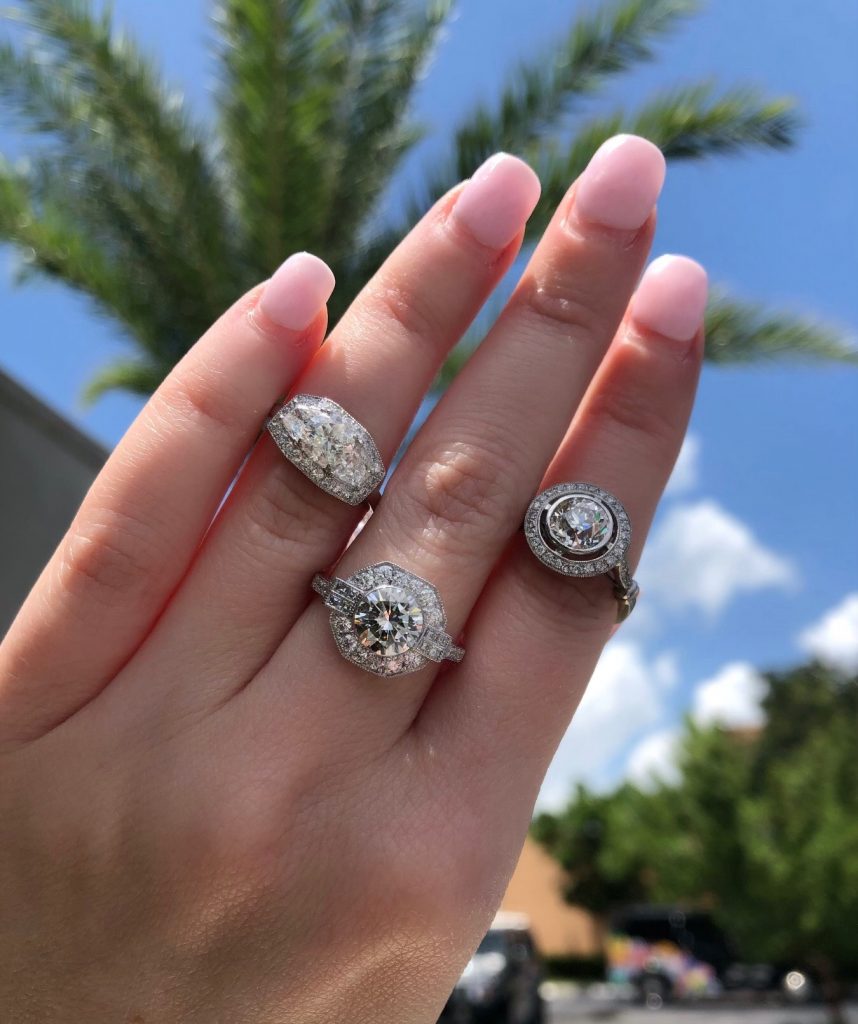 halo engagement rings