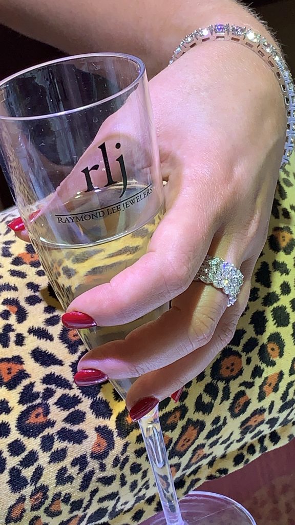 Diamond jewelry and champagne at boca raton jewellery store