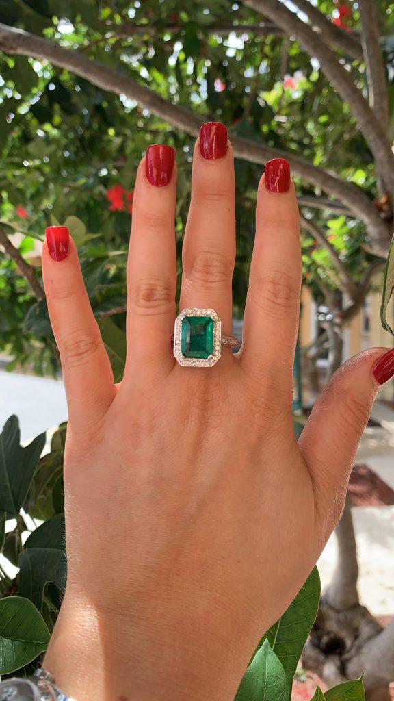 emerald engagement with halo