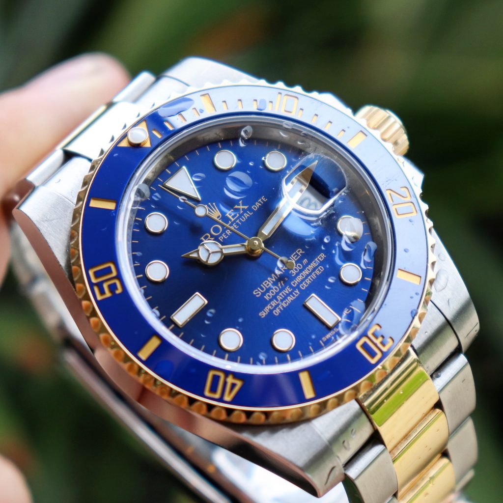 two tone rolex submariner mens watch