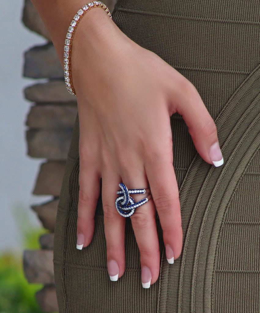 sapphire twist ring