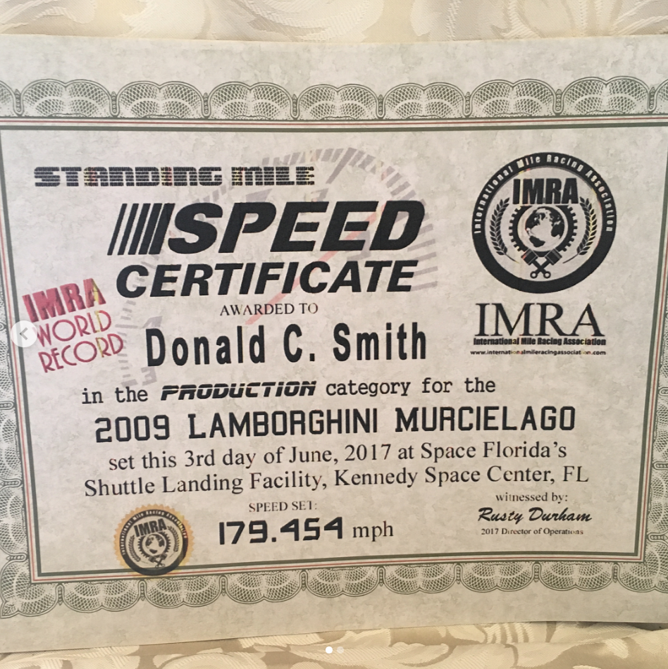 speed records for lamborghini