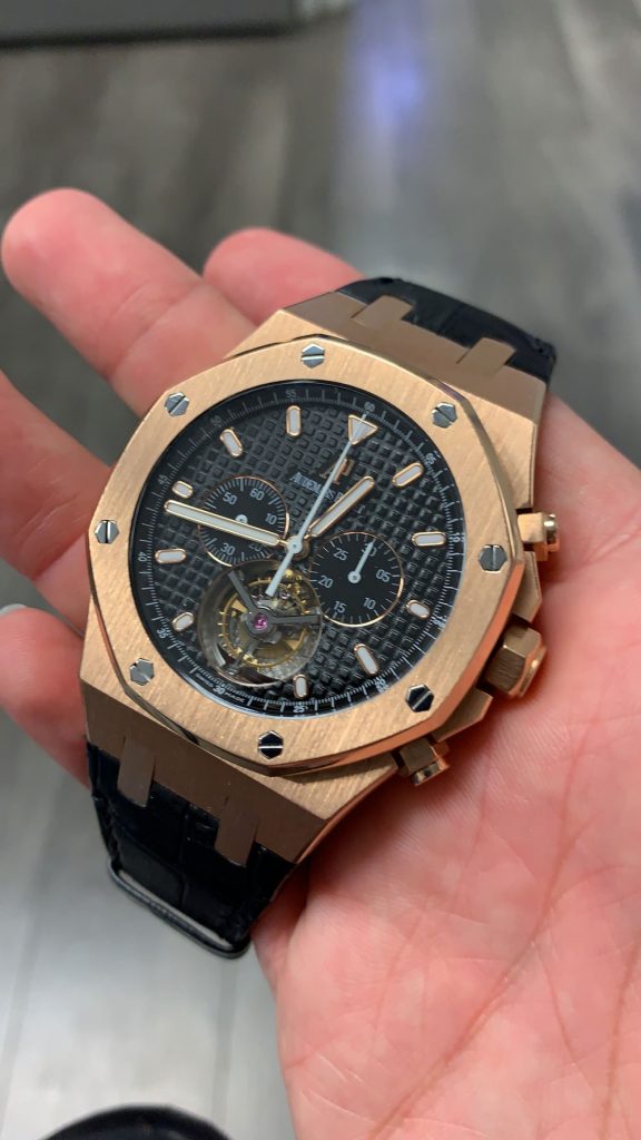 Hot Review Audemars Piguet Royal Oak Tourbillon in 18k Rose Gold