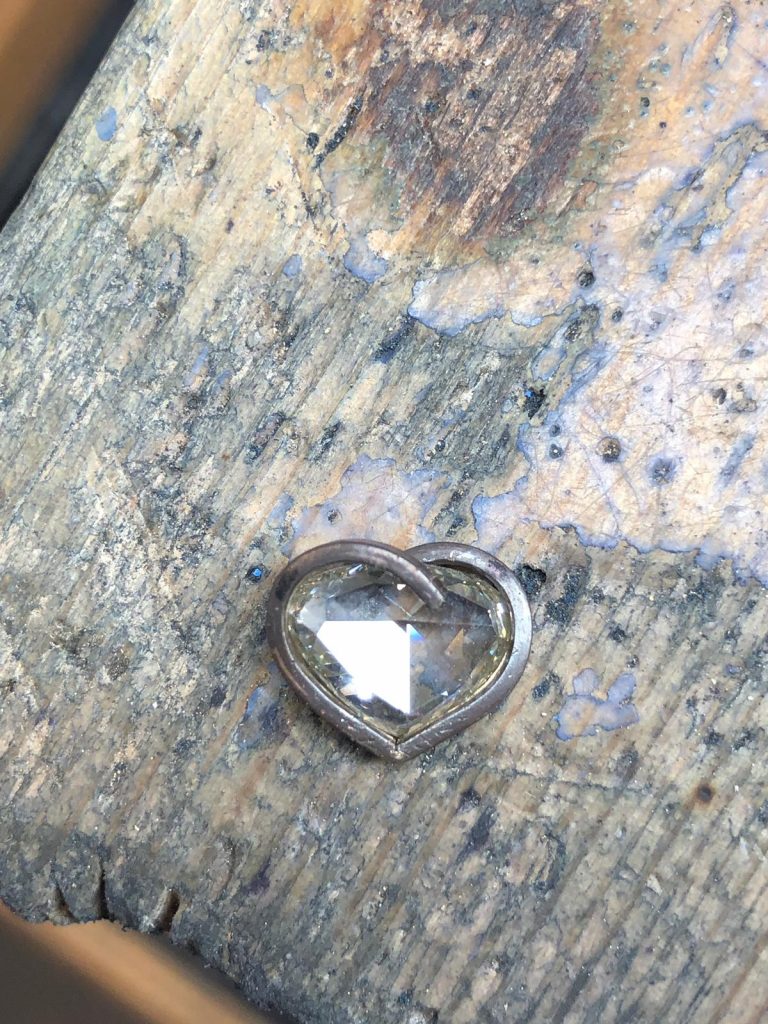 custom jewelry charm heart shaped
