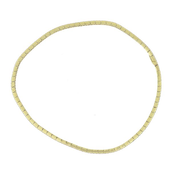 18k Yellow Gold 6.12ctw Diamond Narrow Choker Necklace