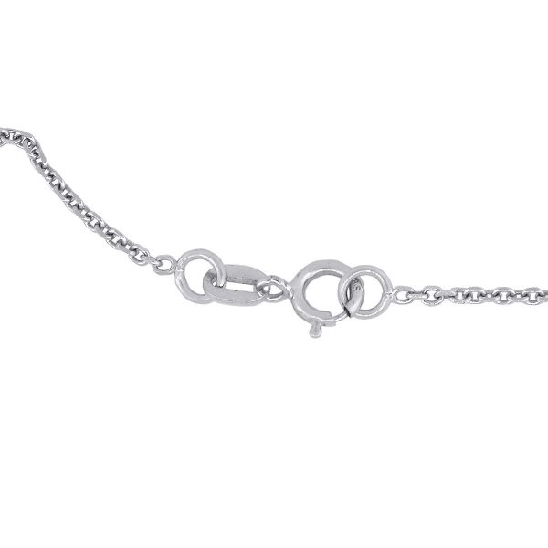 14k White Gold 2.09ctw Baguette Pendant on Chain Necklace
