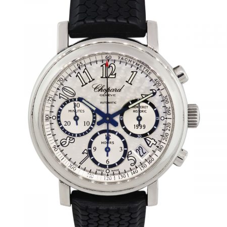 Chopard 8331 Mille Miglia Silver Chronograph Dial Rubber Strap Watch