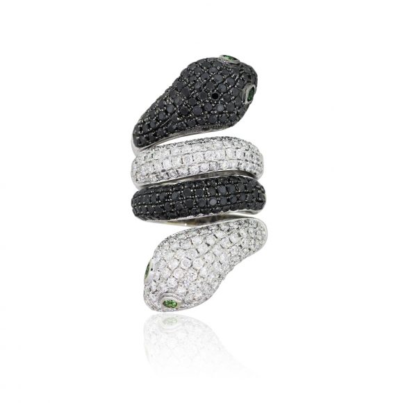 snake motif diamond ring