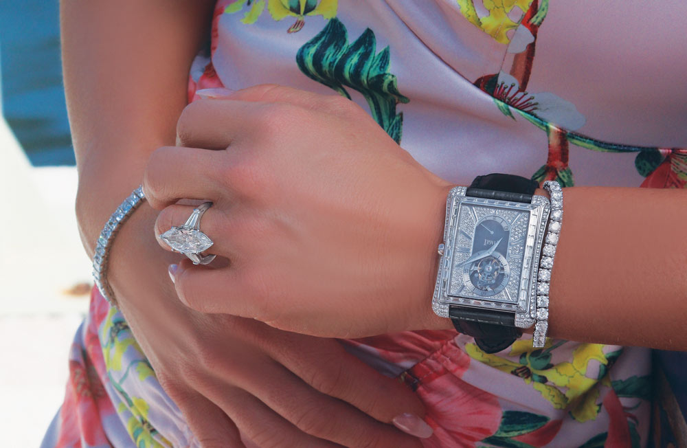 piaget diamond watch with model