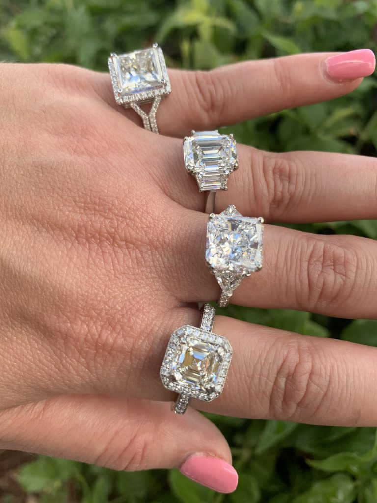 emerald cut diamond engagement rings for women