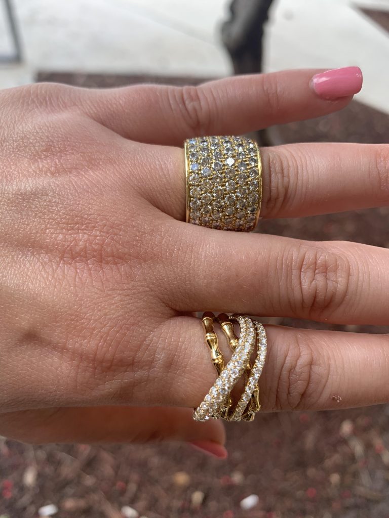 diamond and gold jewelry rings