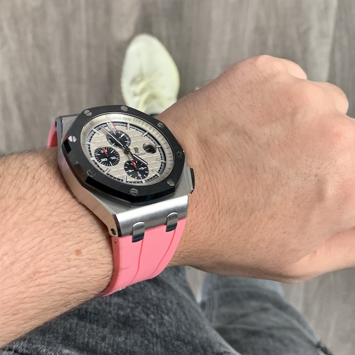 pink Horus watch strap for breast cancer awareness month