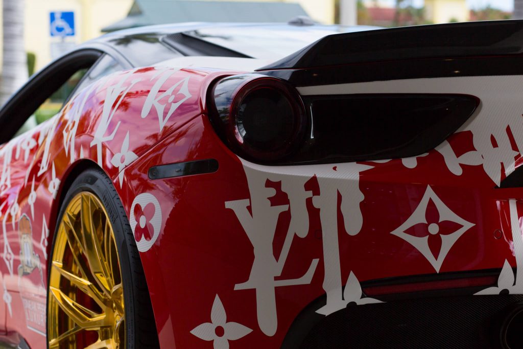 Used Rolex Supreme x Louis Vuitton Custom Wrapped Ferrari 488 GTB