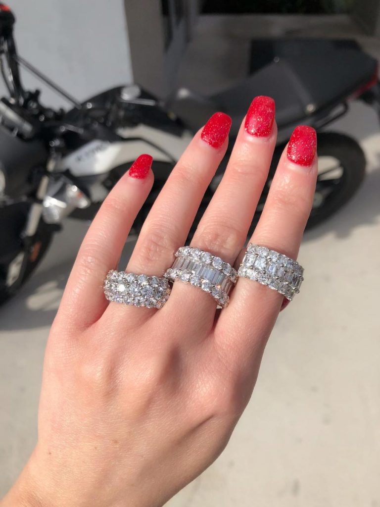 3 Stunningly Unique Wide Diamond Half Eternity Bands Raymond Lee