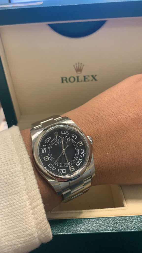 great price rolex cellini worn in front of original box