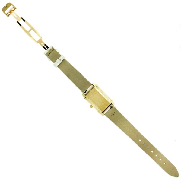 Jaeger LeCoultre 265.1.08 Reverso 18k Yellow Gold Diamond Bezel Women's Watch