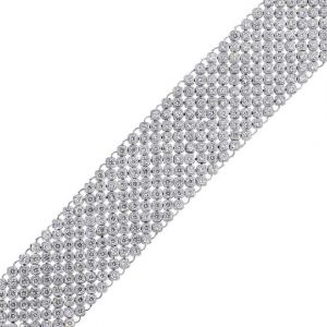 white gold mesh diamond bracelet