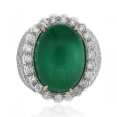 Emerald Gemstone Diamond Ring