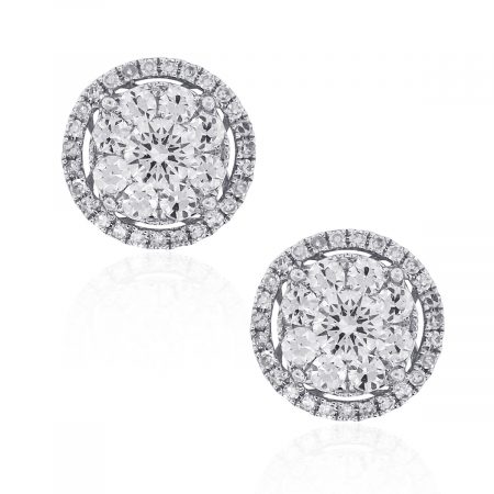 Diamond Earrings Studs with Jackets