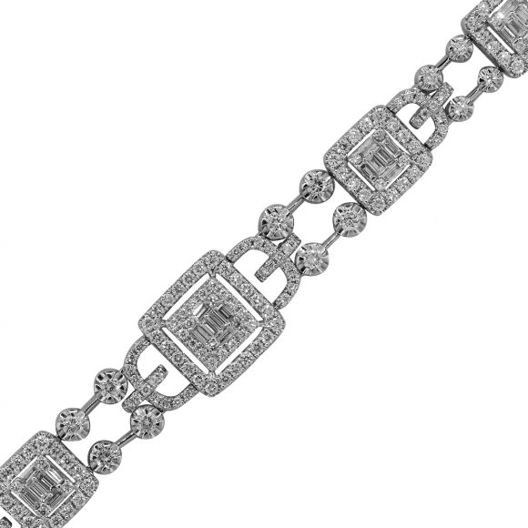 stacking diamond bracelet with watch