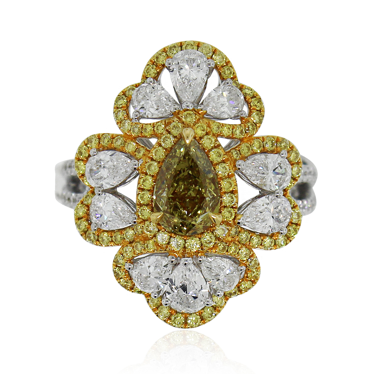 Fancy Yellow Diamond Cocktail Ring