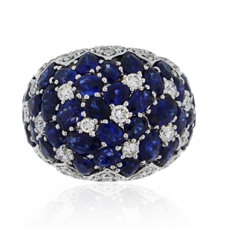 diamond gemstone dome ring