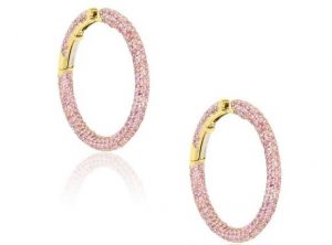 sapphire inside out hoop earrings