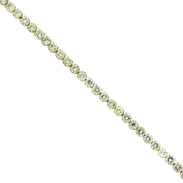 14k Yellow Gold 9.23ctw Diamond Tennis Bracelet