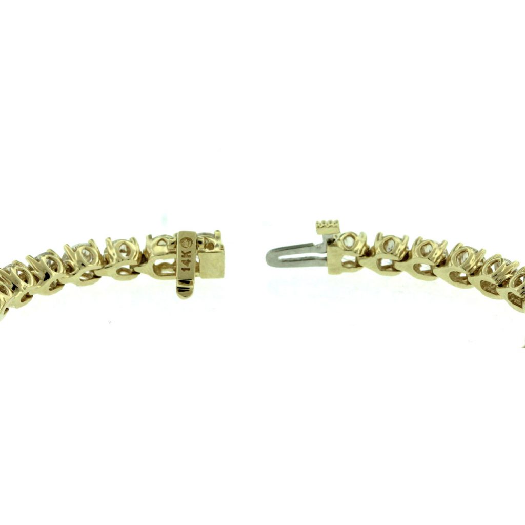 14k Yellow Gold 9.23ctw Diamond Tennis Bracelet