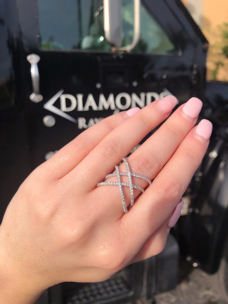 Dudee Sweet Love Letters Design Finger RingWomen womens engagement rings fashion diamond ring 
