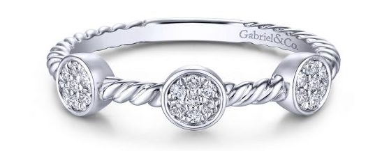 Gabriel & Co white gold stackable ring