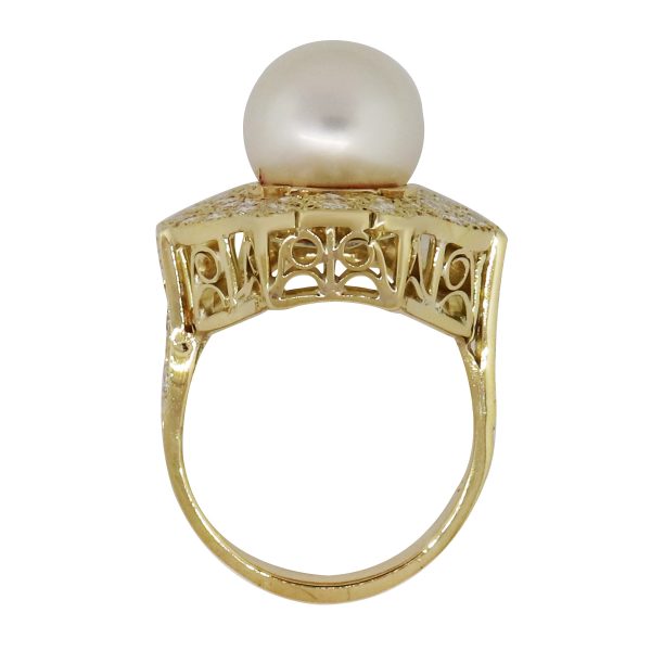 Pearl and Diamond Ring