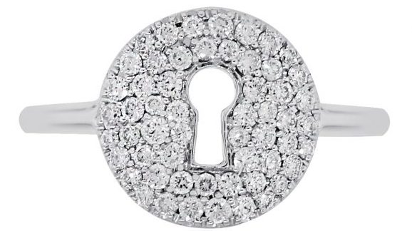 keyhole diamond ring