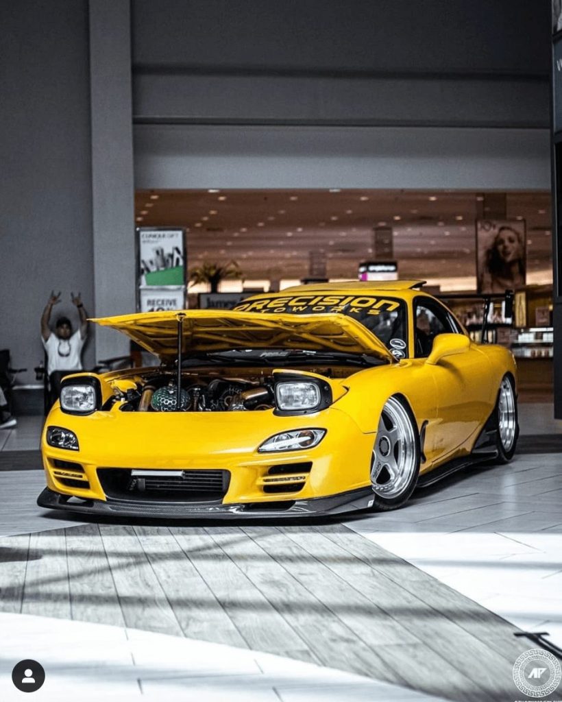 fire breathing mazda rx-7 rotary engine