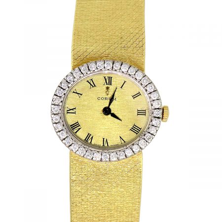 Corum 18k Yellow Gold Diamond Bezel Ladies Watch