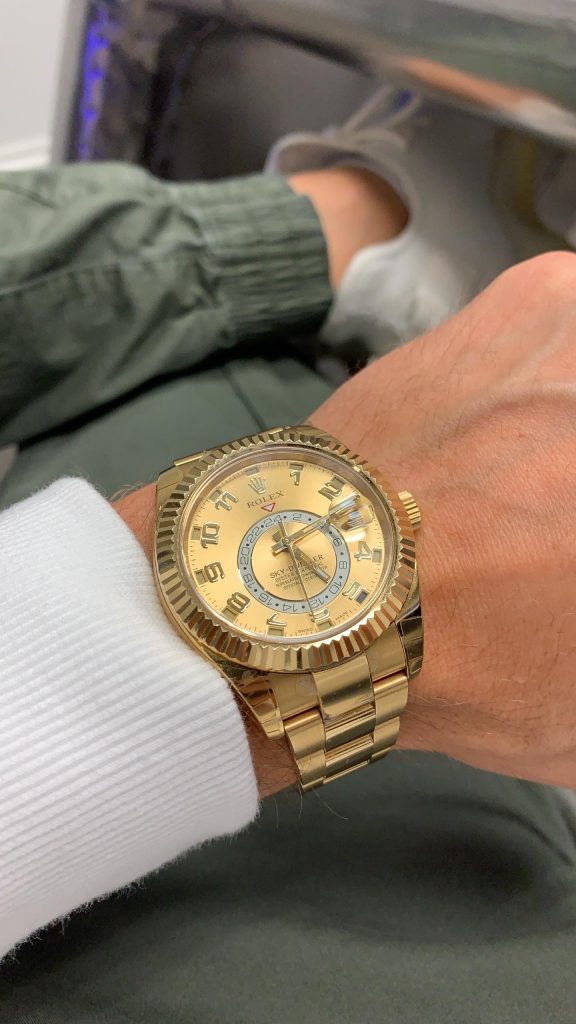 Gold Rolex watch price comparison Raymond Lee Jewelers