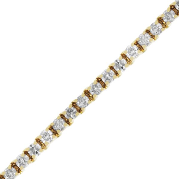 Yellow Gold diamond tennis bracelet