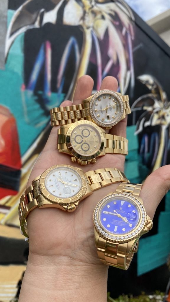 rolex yellow gold watches