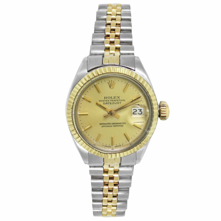 Rolex 6916 Datejust Two Tone Champagne Dial Ladies Watch