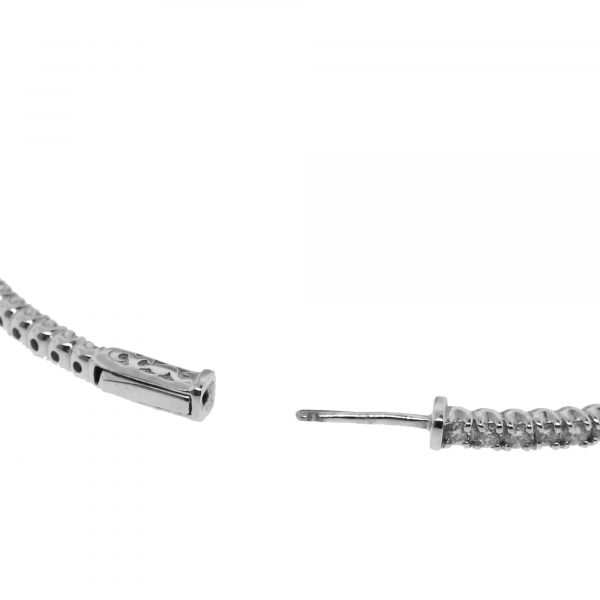 Large diamond hoop earrings