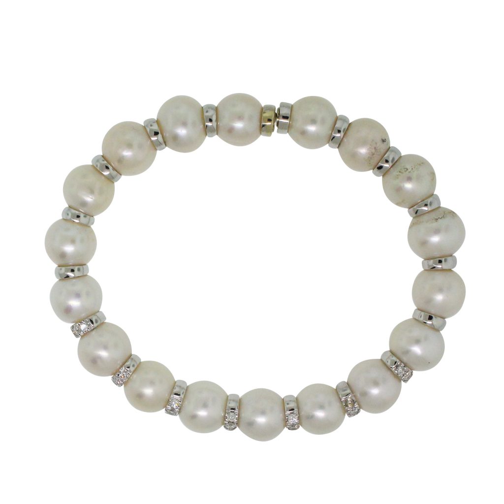 diamond and pearl bracelet