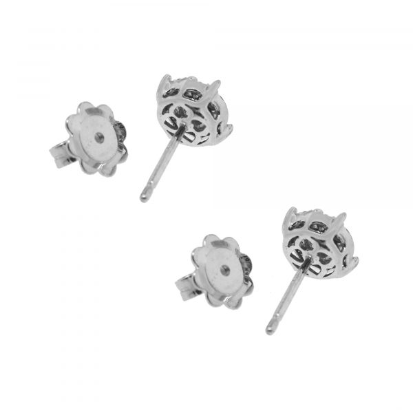 Diamond cluster earrings
