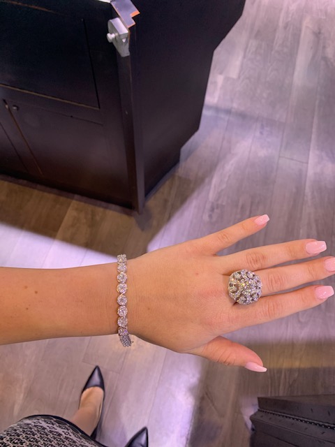 tennis bracelet and diamond ring worn together for where to buy diamonds